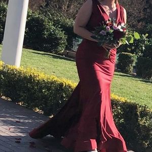 Burgundy formal dress